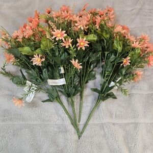 Ashland Faux Coral and Green Daisy Stems